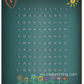 Conjunto de 3 carteles de papel plastificados con letra de braille